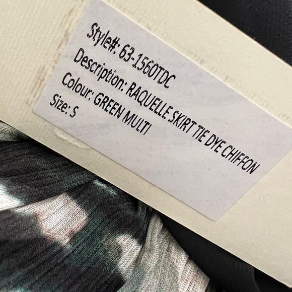 Ronny Kobo silk maxi skirt green tie dye silk georgette Raquelle skirt sz Small - Picture 7 of 11